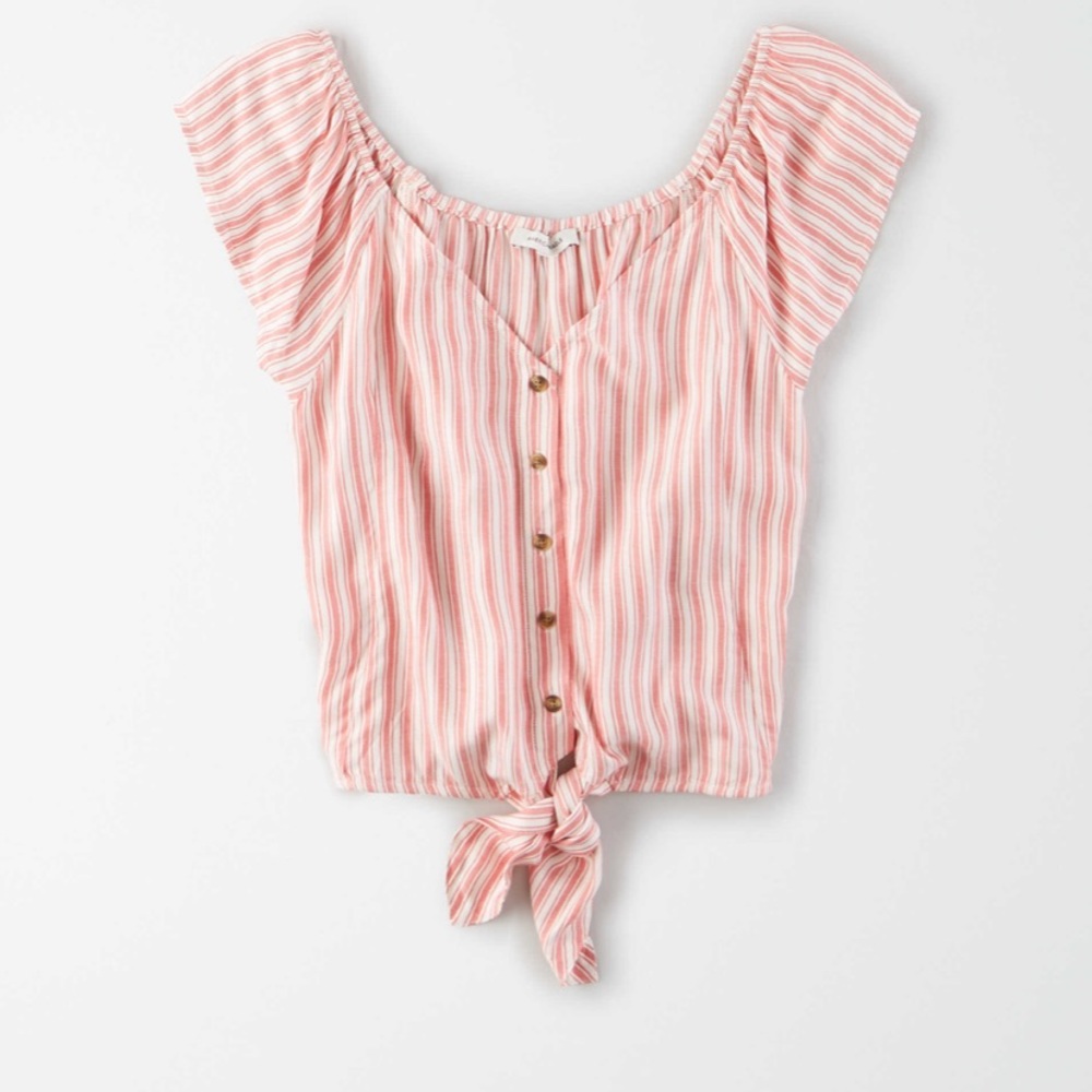 NWT! American Eagle Stripe Tie Top